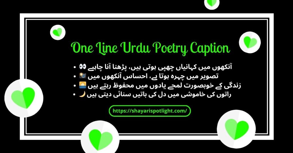 One Line Urdu Poetry Caption