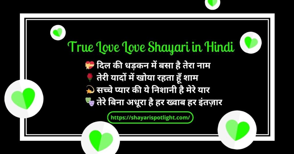 True Love Love Shayari in Hindi